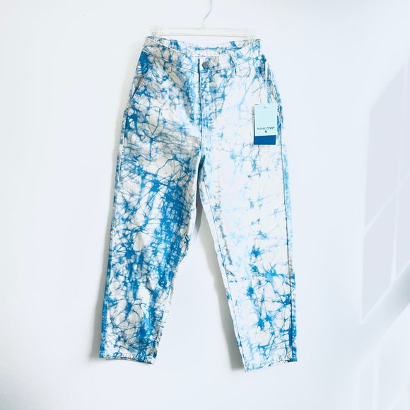 Rachel Comey Jeans 6 Marbled High Rise Tapered Blue 80s Style Jeans New - Picture 4 of 13